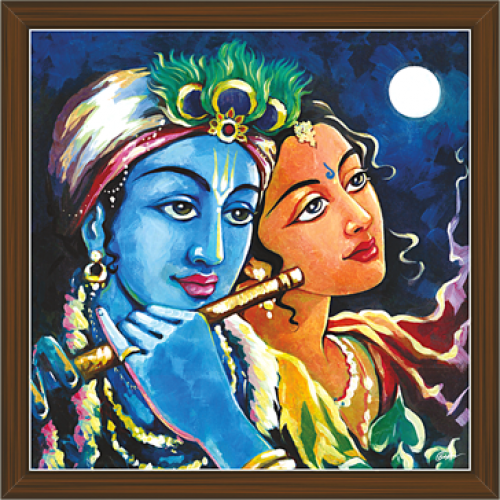 easy radha krishna art